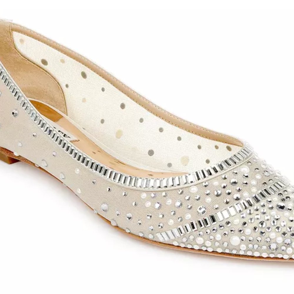 Badgley Mischka- size 7- bridal flats